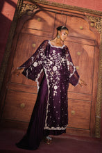 Load image into Gallery viewer, Deep purple organza asymmetric with skirt