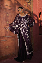 Load image into Gallery viewer, Deep purple organza asymmetric with skirt