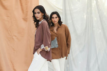 Load image into Gallery viewer, Gold & Silver Patch Work Shirt