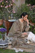 Load image into Gallery viewer, Olive kurta paired with cutwork dupatta