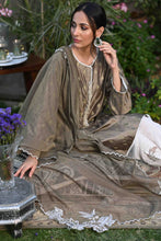Load image into Gallery viewer, Olive kurta paired with cutwork dupatta