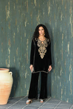 Load image into Gallery viewer, Black velvet set