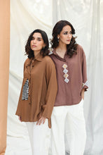 Load image into Gallery viewer, Gold & Silver Patch Work Shirt