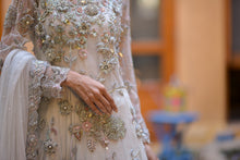 Load image into Gallery viewer, Icey shades gown (full outfit: gown, skirt and dupatta)