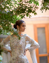 Load image into Gallery viewer, Icey shades gown (full outfit: gown, skirt and dupatta)