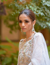Load image into Gallery viewer, Icey shades gown (full outfit: gown, skirt and dupatta)