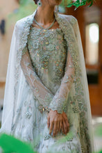 Load image into Gallery viewer, Icey shades gown (full outfit: gown, skirt and dupatta)