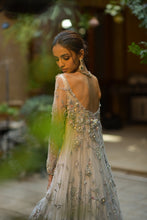 Load image into Gallery viewer, Icey shades gown (full outfit: gown, skirt and dupatta)