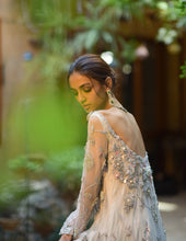 Load image into Gallery viewer, Icey shades gown (full outfit: gown, skirt and dupatta)