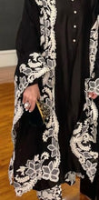 Load image into Gallery viewer, Black cutwork dupatta with kurta