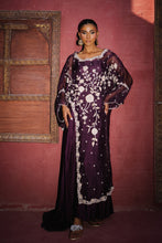 Load image into Gallery viewer, Deep purple organza asymmetric with skirt
