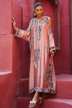 Load image into Gallery viewer, Dusky pink kaftan with cold shoulder sleeves
