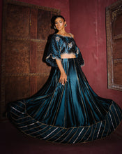Load image into Gallery viewer, Turqouise lengha &amp; one shoulder-off top

