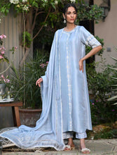 Load image into Gallery viewer, Misty blue kurta with izaar
