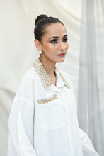 Load image into Gallery viewer, Shirt with Gold &amp; Silver Pocket in White
