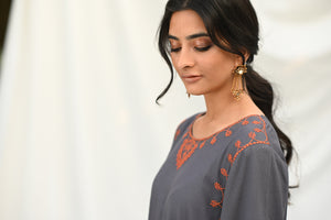 Dusky grey kurta