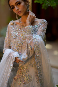 Icey shades gown (full outfit: gown, skirt and dupatta)