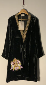 Black velvet tunic